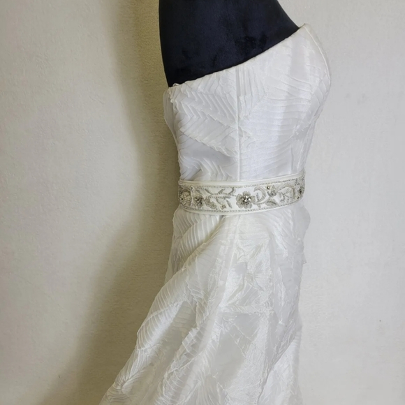 Destinations by Mon CHERI Ivory Floor Lenth Cocktail Dress Size 6 New with Tags - Picture 6 of 7